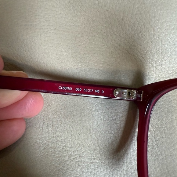 Celine Deep Red Eyeglasses - Picture 3 of 3